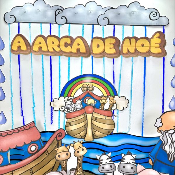 🌈🐘 Painel “A Arca de Noé” 🦓🦁 - Imagem 4