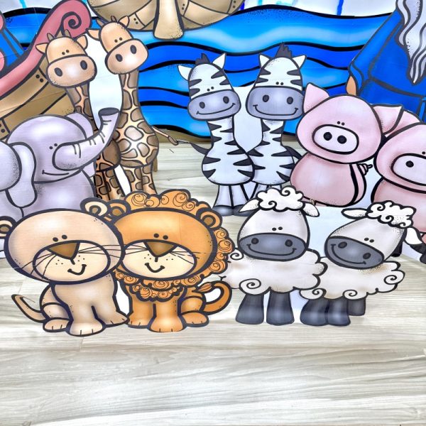 🌈🐘 Painel “A Arca de Noé” 🦓🦁 - Imagem 7