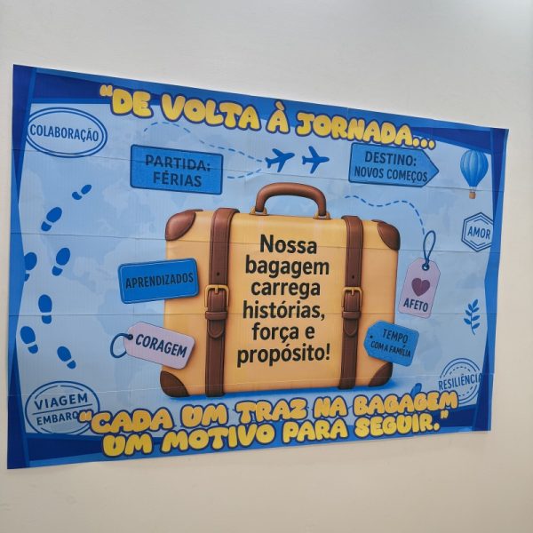 Painel🎒✨ De volta à jornada! ✈️ - Imagem 2