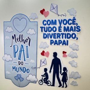 💙 PAINEL DIA DOS PAIS – NUVENS