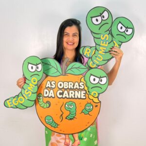 🍊✨ Kit Pregação 2 em 1 – As Obras da Carne ✨🍊