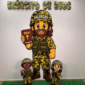 EXÉRCITO DE DEUS 🪖✝️ | Painel gigante para o culto infantil