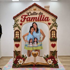 ❤️🏠 Moldura Culto da Família