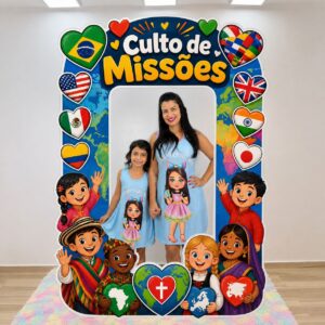 Moldura Culto de Missões 🌍❤️