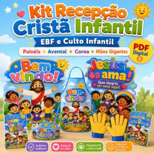💙✨ Kit Bem-vindos Jesus! EBF E CULTO INFANTIL